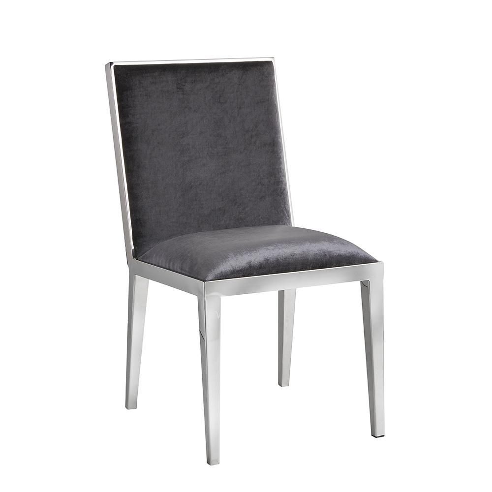 Emario Dining Chair: Charcoal Velvet
